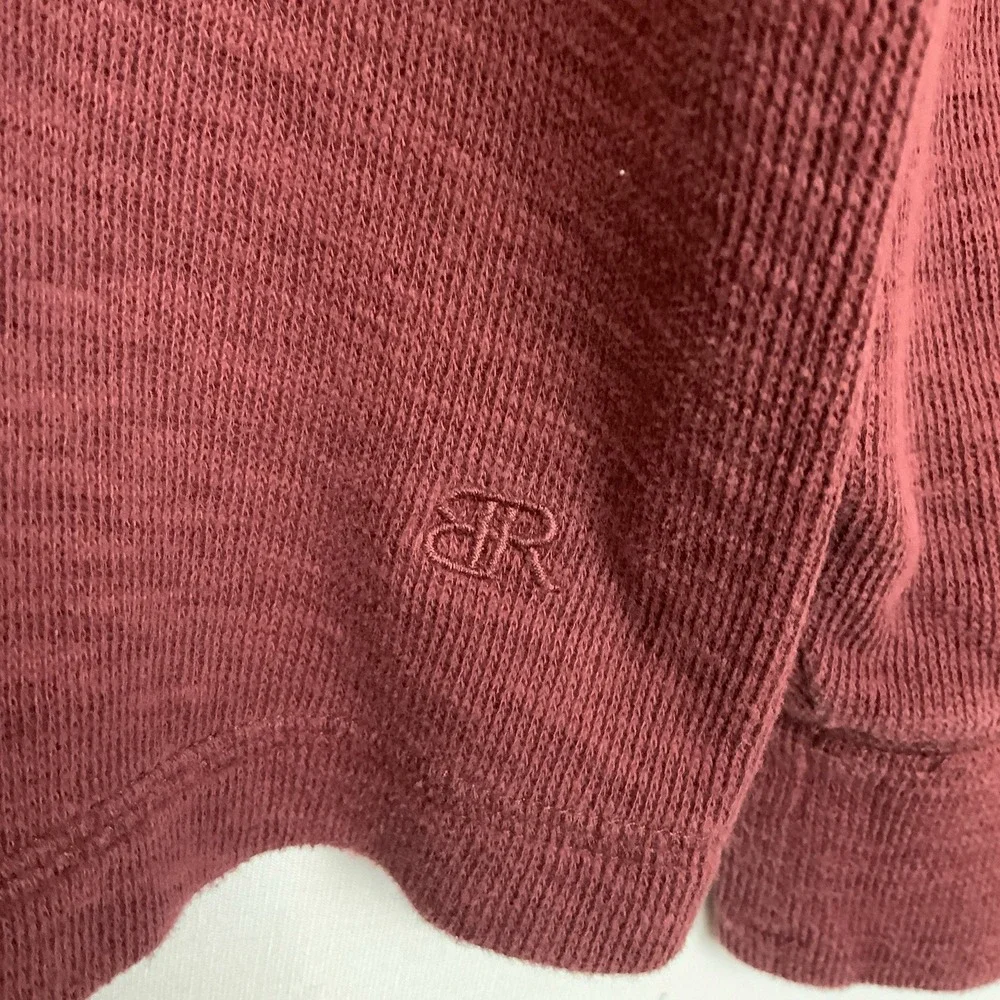 Banana Republic Sz XXL Olive Green Maroon Thermal Long Sleeve Waffle Knit Shirts